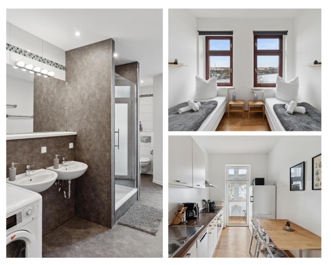Apartment Fuer 13 Gaeste, 5 Schlafzimmer, 2 Baeder, 2 Loggia'S, Leipzig Zentrum Ost Eksteriør billede